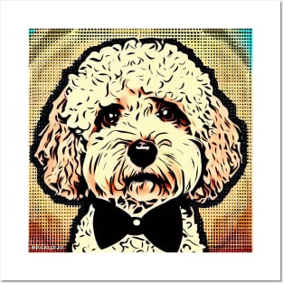 Poodle Cross in a Bow Tie - Pop Art Posters and Art